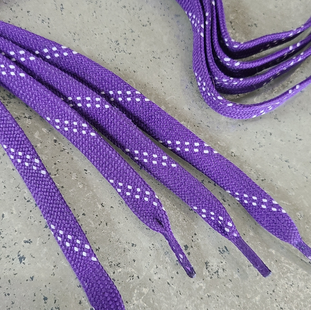 Derby Laces Purple - Flat, 10mm Wide, for Boots, Skates, Rollerskating laces
